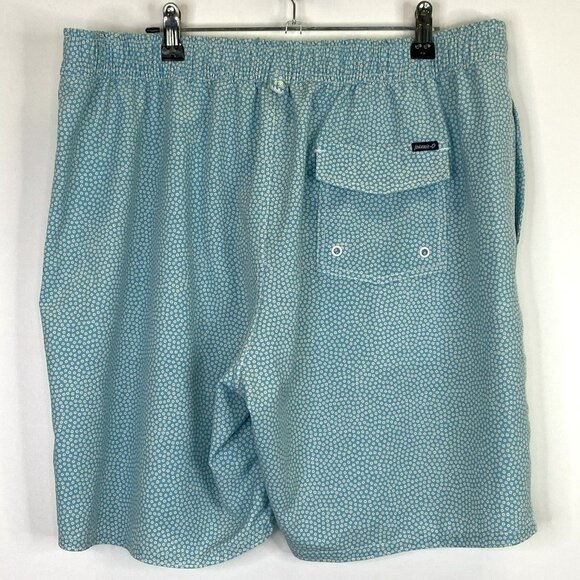 Johnnie O Mens Board Shorts Size 34 Crossbow Floral Swim Trunks Breaker Blue - Picture 4 of 6